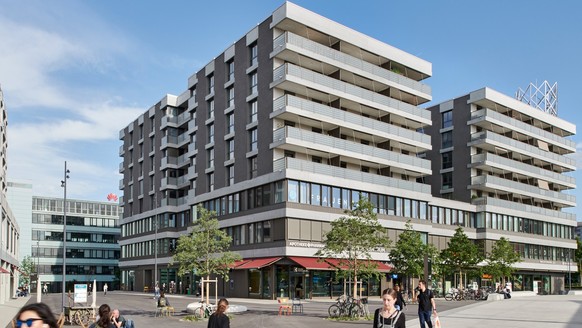 Stettbach Mitte West hof Dübendorf verdichtetes Bauen Wohnraum