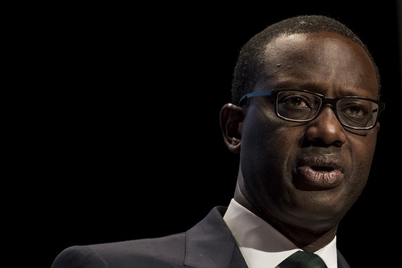 ARCHIVBILD ZUR BEKANNTGABE DES SALAERS 2016 VON CREDIT SUISSE CEO TIDJANE THIAM, AM FREITAG, 24. MAERZ 2017 - Tidjane Thiam, CEO du Credit Suisse Group, parle lors de la douzieme edition du Forum des  ...