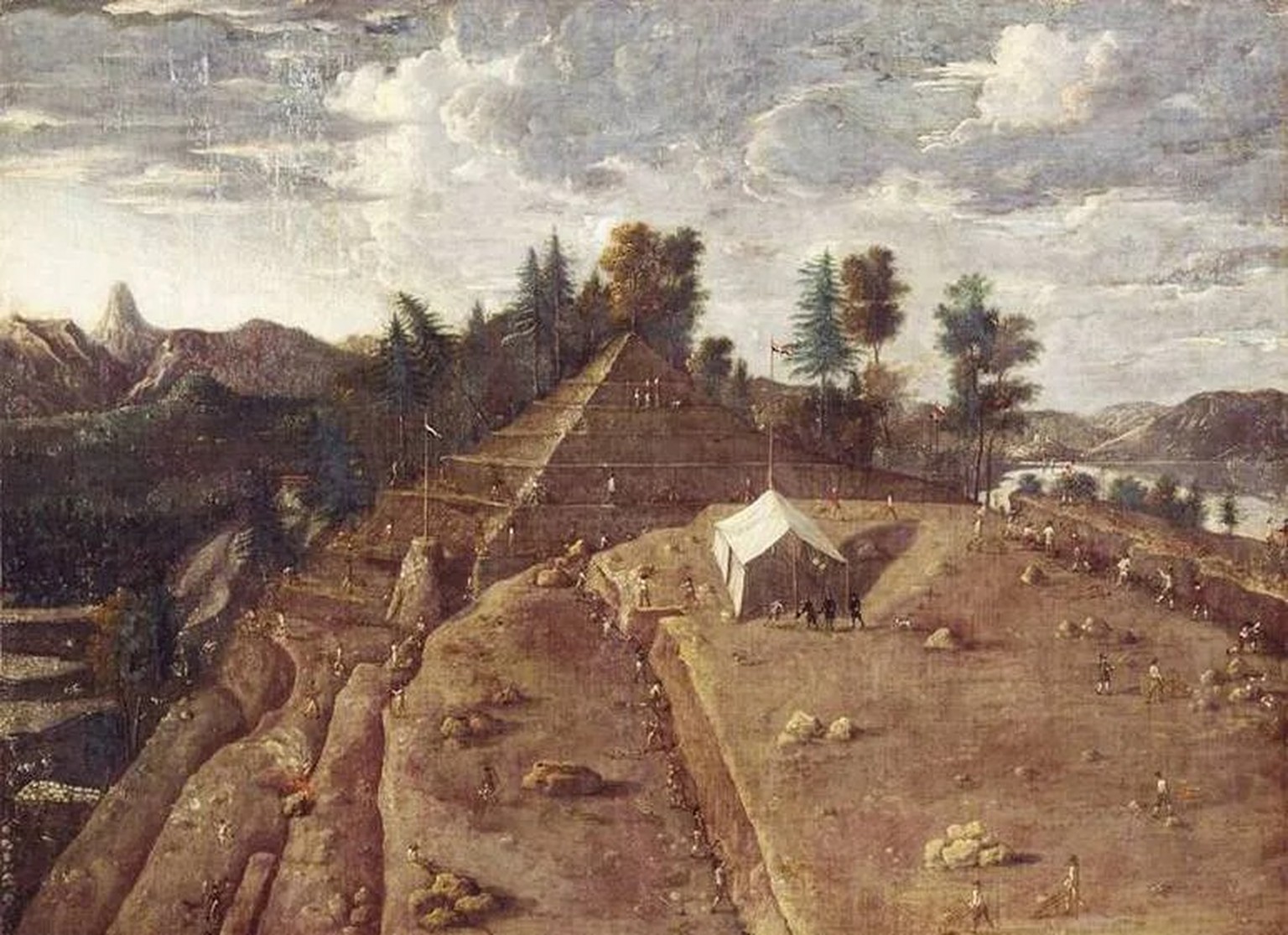 Die Arbeiten am Strättlighügel. Anonymes Ölgemälde.
https://commons.wikimedia.org/wiki/File:BHM_Inv._Nr._5067.jpg#/media/File:BHM_Inv._Nr._5067.jpg