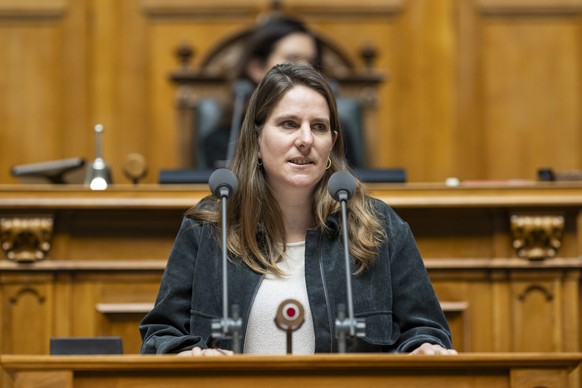 Linda De Ventura, SP-SH, spricht zur Grossen Kammer, an der Fruehjahrssession der Eidgenoessischen Raete, am Mittwoch, 19. Maerz 2025 im Nationalrat in Bern. (KEYSTONE/Alessandro della Valle)
