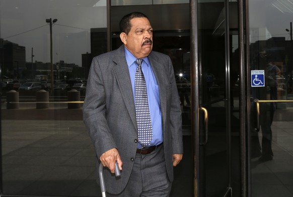 FILE - In this Aug. 22, 2013 file photo, former El Salvadoran military Col. Inocente Orlando Montano departs federal court, in Boston. Spain