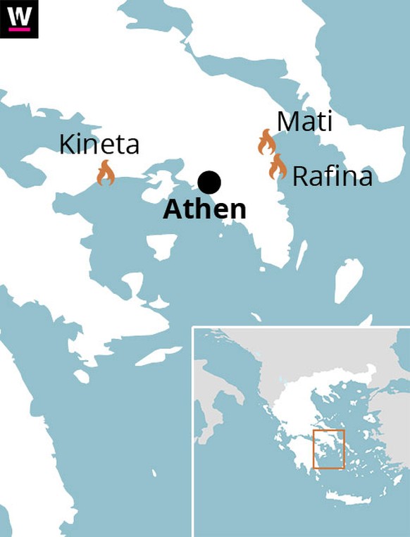 Waldbrand Athen
