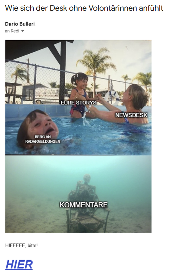 Darios Kommentar Mails zur fröhlichen Freischaltung