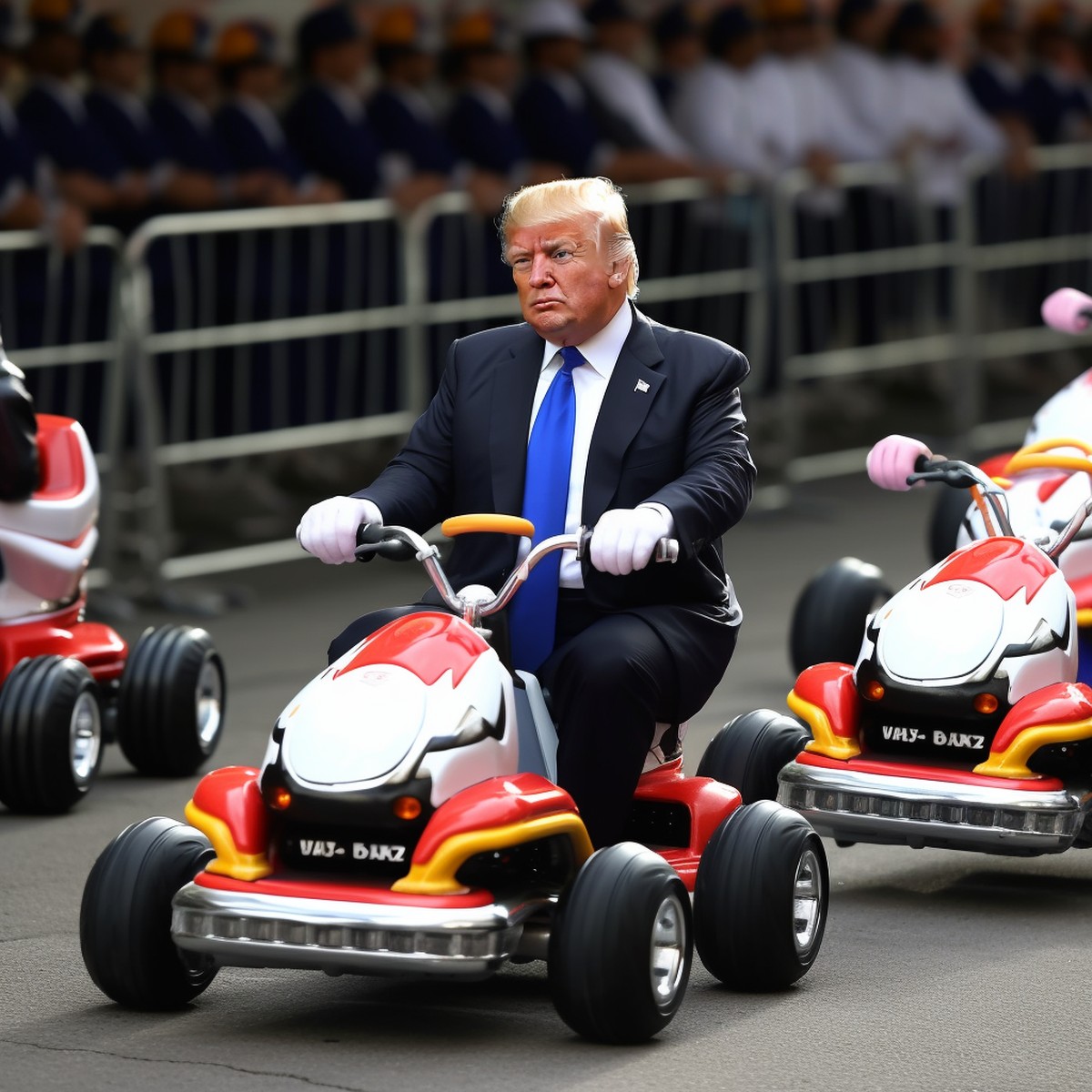 Donald Trump auf dem Weg zum Gericht.