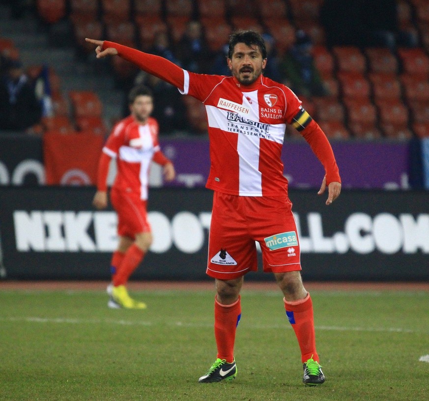 Bildnummer: 12952321 Datum: 02.03.2013 Copyright: imago/Geisser
02.03.2013 Fussball Herren Saison 2012/2013 Super League Stadion Letzigrund FC Z�rich-FC Sion Bild zeigt Gennaro Gattuso (FC Sion) Akti ...