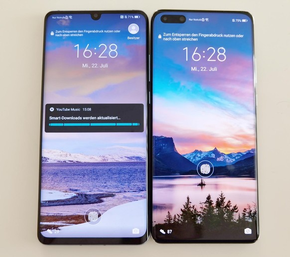 Links das P30 Pro, rechts das P40 Pro.