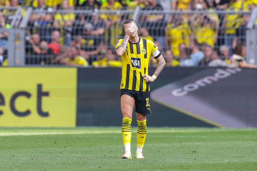 20.08.2022, Fussball, Saison 2022/2023, 1. Bundesliga, 3. Spieltag, Borussia Dortmund - SV Werder Bremen, Marco Reus Borussia Dortmund, Foto: Dennis Ewert/RHR-FOTO xRHR-FOTO/DEx *** 20 08 2022, Footba ...