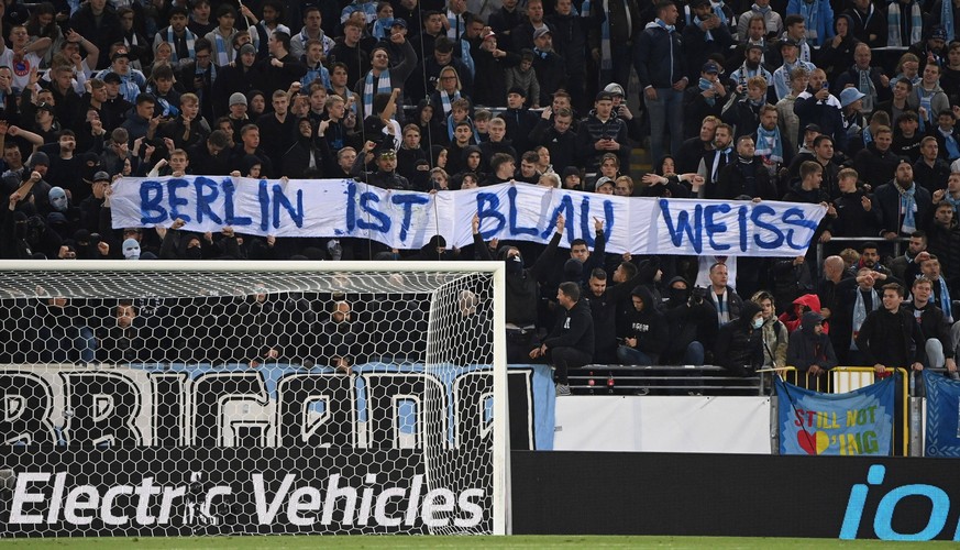 Provokation im Heimblock: Die Malmö-Ultras gelten als Verbündete von Unions Stadtrivale Hertha BSC.