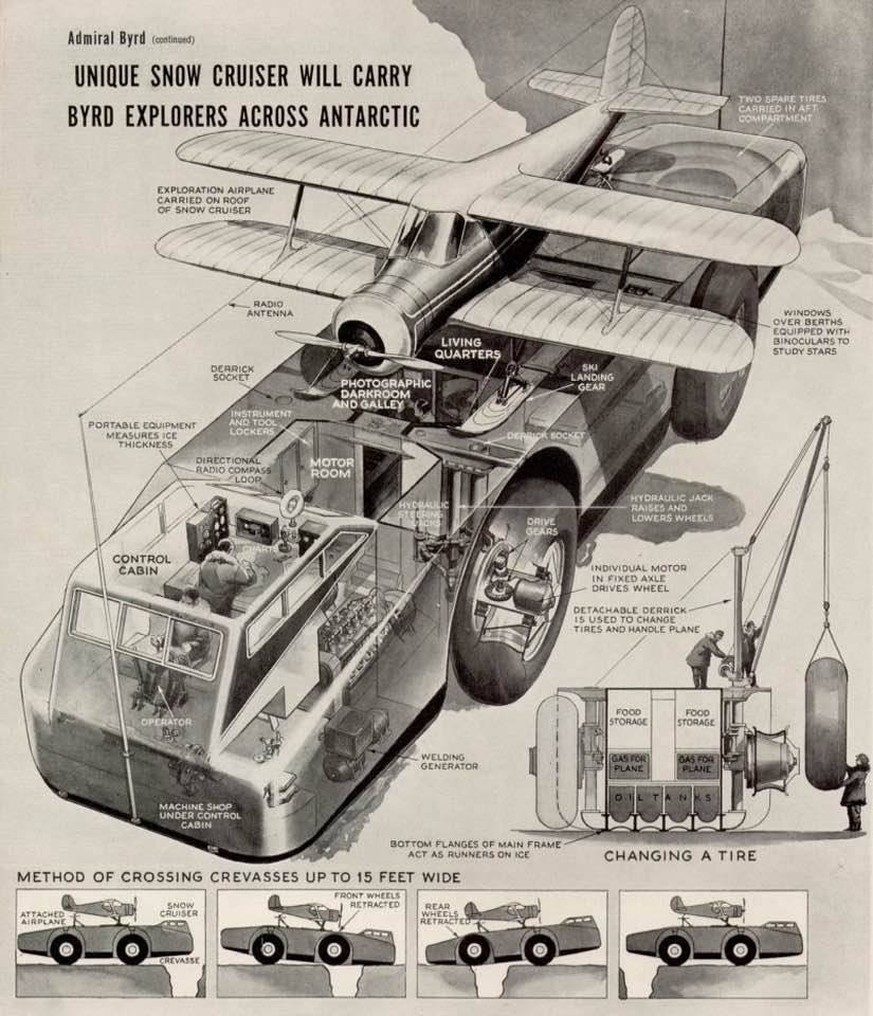 Byrd&#039;s antarctic snow cruiser 1939 https://www.autoevolution.com/news/antarctic-snow-cruiser-is-an-impressive-case-of-failed-automotive-engineering-138844.html#agal_1