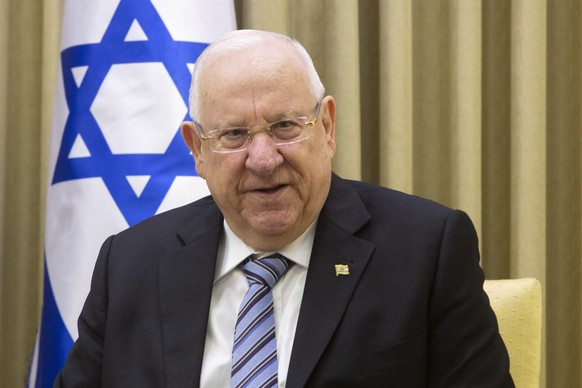 FILE - In this Jan. 21, 2019 file photo, Israeli President Reuven Rivlin speaks during his meeting with Ukrainian President Petro Poroshenko at the President&#039;s residence in Jerusalem. On Sunday,  ...