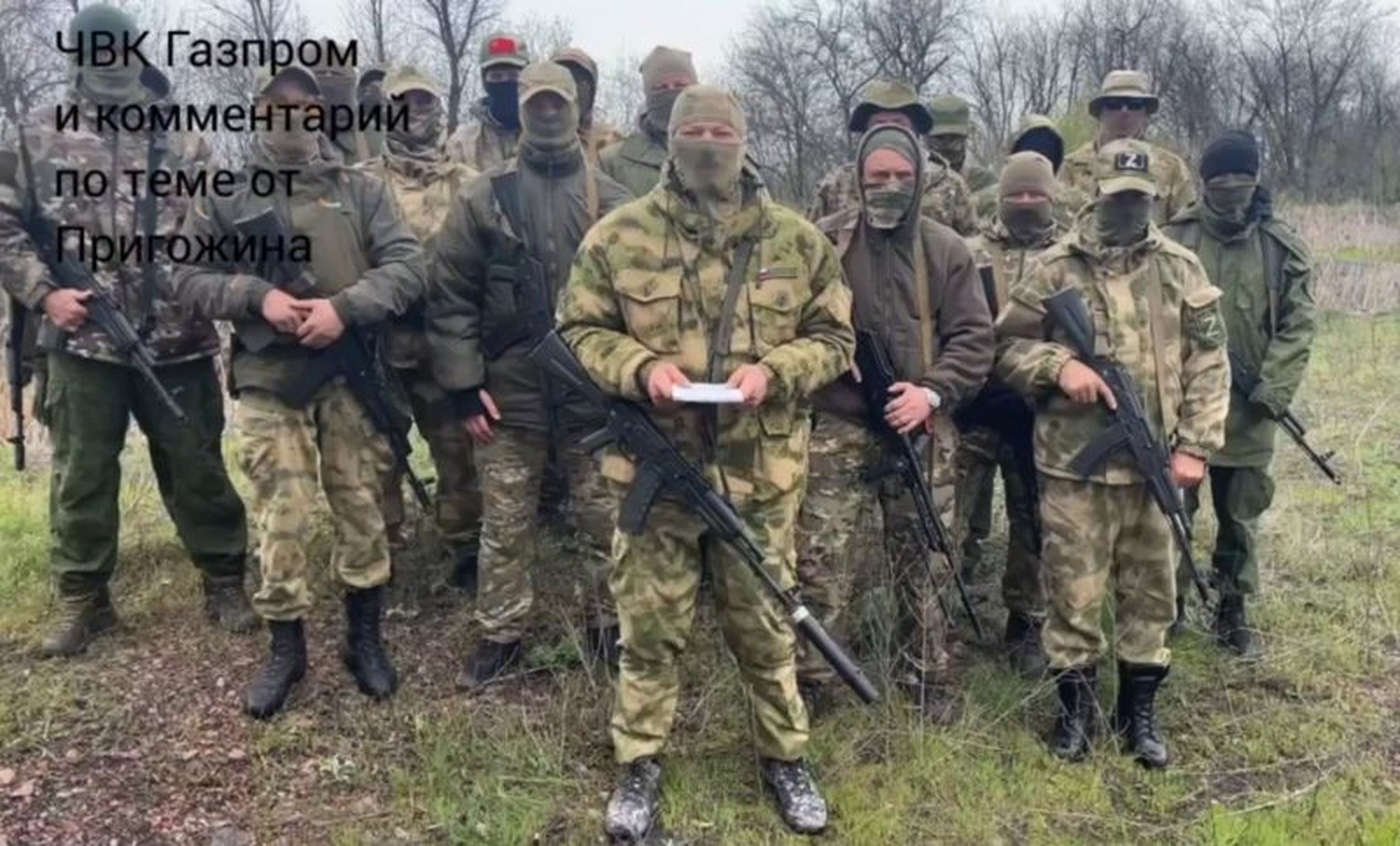 Potok-Kämpfer in ihrem an Putin gerichteten Video