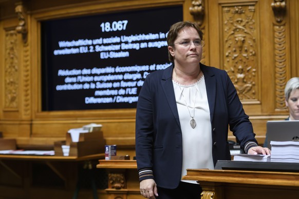 Magdalena Martullo-Blocher, SVP-GR, fotografiert waehrend der Wintersession der Eidgenoessischen Raete, am Dienstag, 3. Dezember 2019 im Nationalrat in Bern. (KEYSTONE/Anthony Anex)