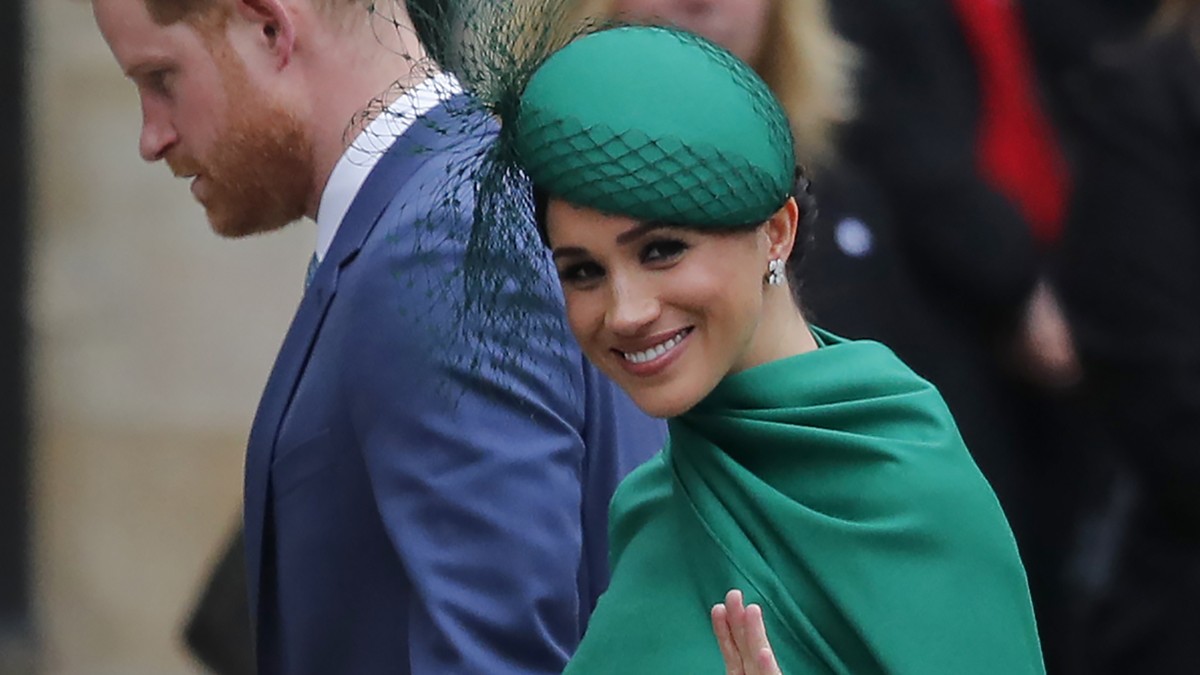 Britain's Prince Harry and Meghan, Duchess of Sussex arrive to attend the annual Commonwealth Day service at Westminster Abbey in London, Monday, March 9, 2020. The annual service organised by th ...