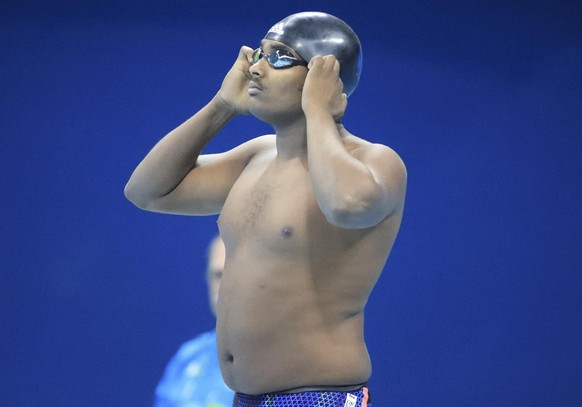 2016 Rio Olympics - Swimming - Preliminary - Men&#039;s 100m Freestyle - Heats - Olympic Aquatics Stadium - Rio de Janeiro, Brazil - 09/08/2016. Robel Kiros Habte (ETH) of Ethiopia competes. REUTERS/D ...