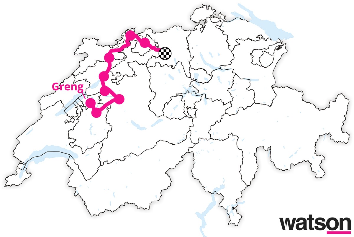 Ihr heutiger Schlafplatz ist in Greng FR.