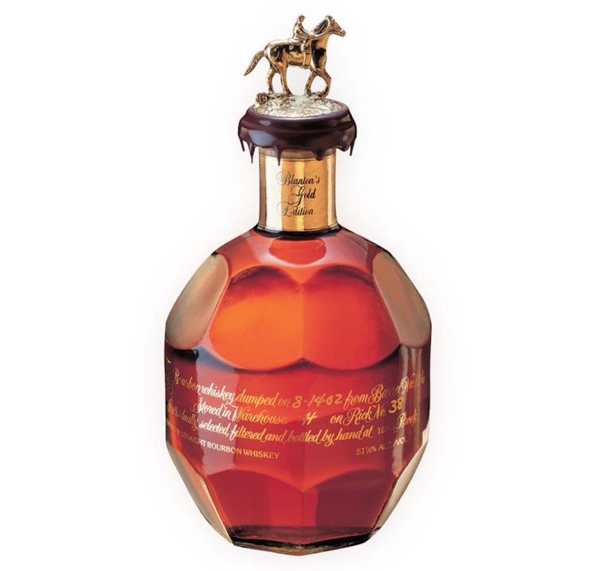 blanton's single barrel gold edition bourbon whiskey trinken drinks https://www.buffalotracedistillery.com/our-brands/blanton-s-single-barrel/blantons-gold.html