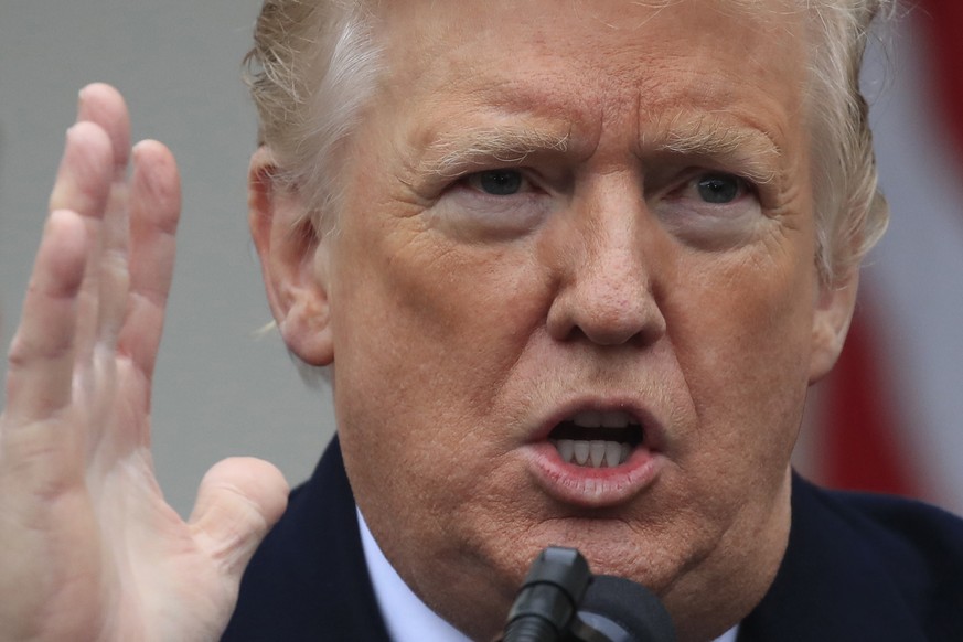 President Donald Trump speaks during a news conference in the Rose Garden of the White House after meeting with lawmakers about border security, Friday, Jan. 4, 2019, in Washington. (AP Photo/ Manuel  ...