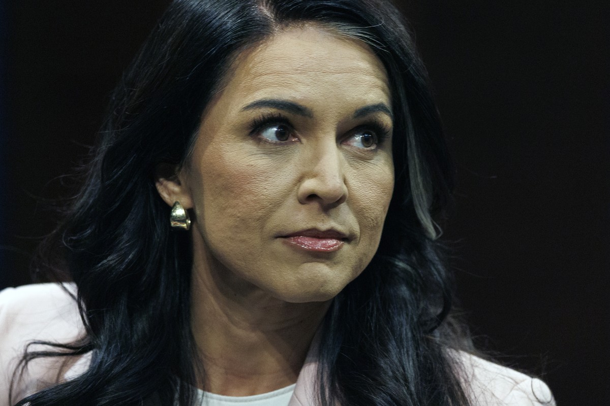 epa12833221 Tulsi Gabbard, US Director of National Intelligence during the House Select Committee on Intelligence on the 2026 Annual Worldwide Threats Assessment at the US Capitol, Washington USA, 19  ...
