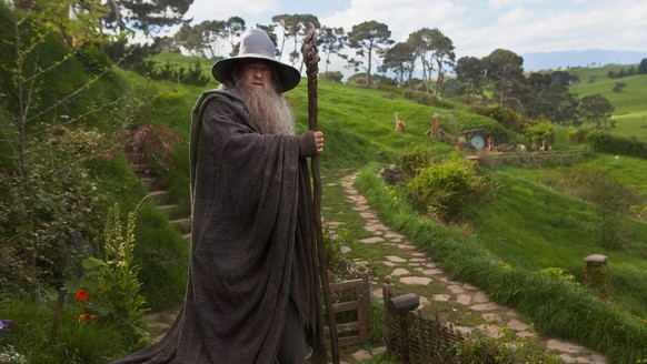 This film image released by Warner Bros., shows Ian McKellen as Gandalf in a scene from the fantasy adventure &quot;The Hobbit: An Unexpected Journey.&quot; (AP Photo/Warner Bros., James Fisher, File)