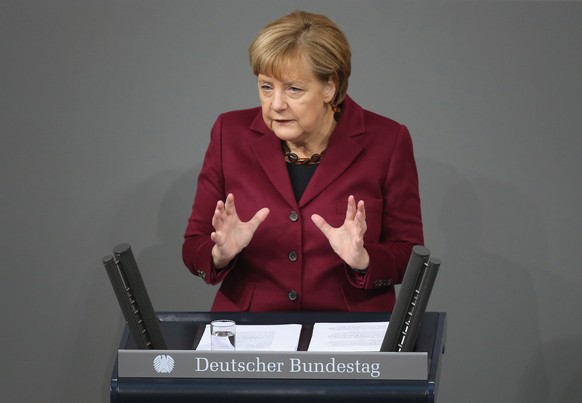 Merkel am 15. Oktober im Reichstag in Berlin.