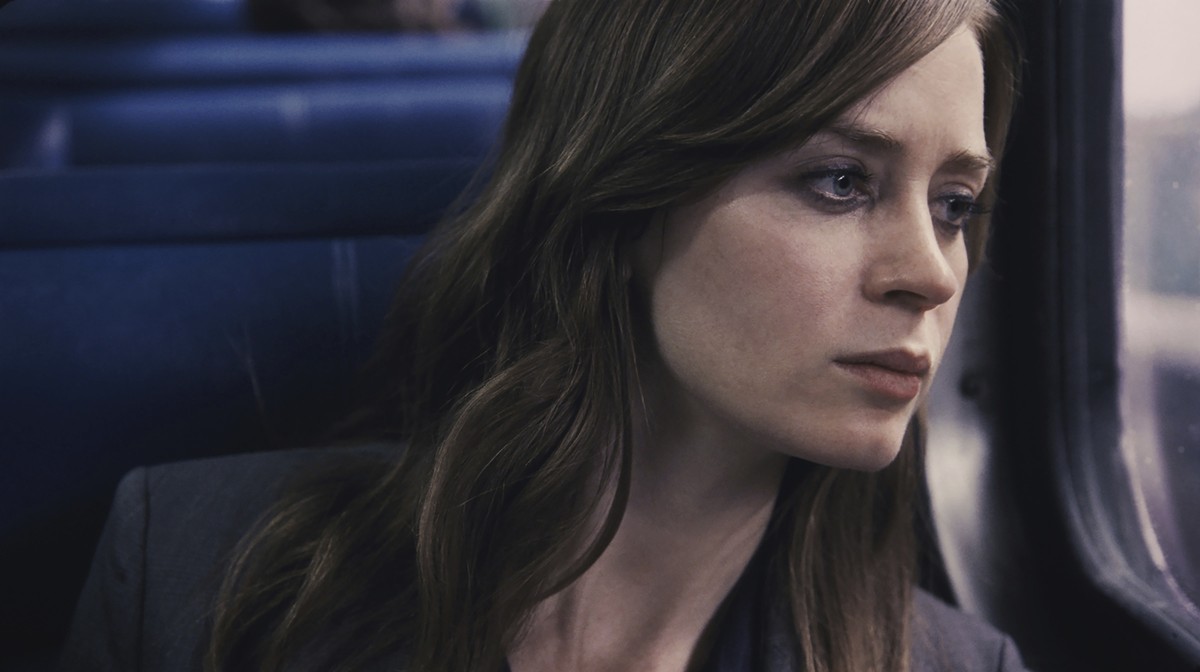 FILE - In this file image, released by Universal Pictures, Emily Blunt appears in a scene from, "The Girl on the Train." Propelled by the popularity of Paula Hawkins’ best-seller, the adapta ...