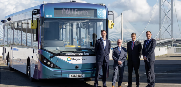 A self-driving bus is now running in Scotland.