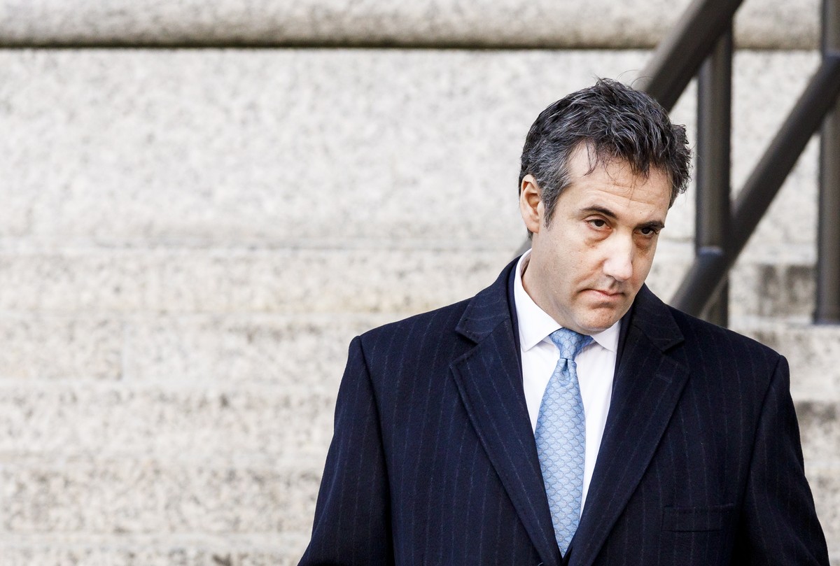epa07197392 Michael Cohen, US President Donald Trump's former personal lawyer, leaves Federal District Court after pleading guilty to charges related to lying to congress in New York, New York, U ...