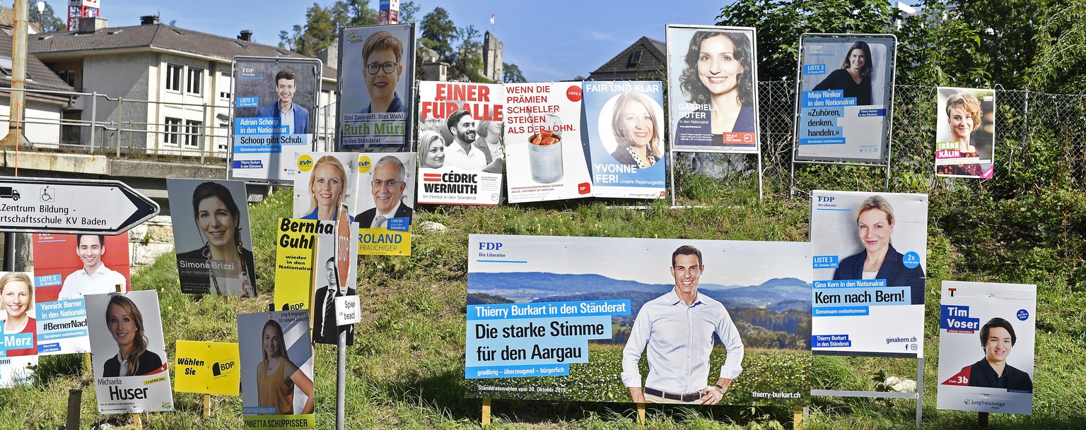 Gleich sagen sie, was sie wirklich beschäftigt: die Wahlplakate der Wermuths, Burkarts, Guhls, Brizzis, Schuppissers, Feris und Suters.