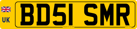 Grossbritannien Auto-Nummernschild