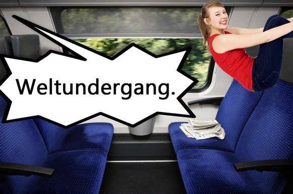 Zeitungen liegen auf Sitzbaenken in einem S-Bahn Abteil. (KEYSTONE/EQ IMAGES/Moritz Hager)