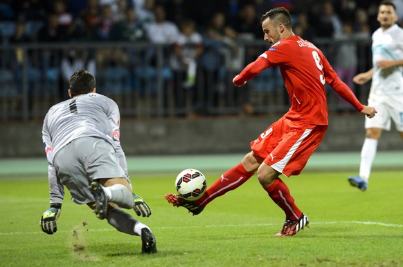 Samir Handanovic machte alle Schweizer Torchancen zunichte.