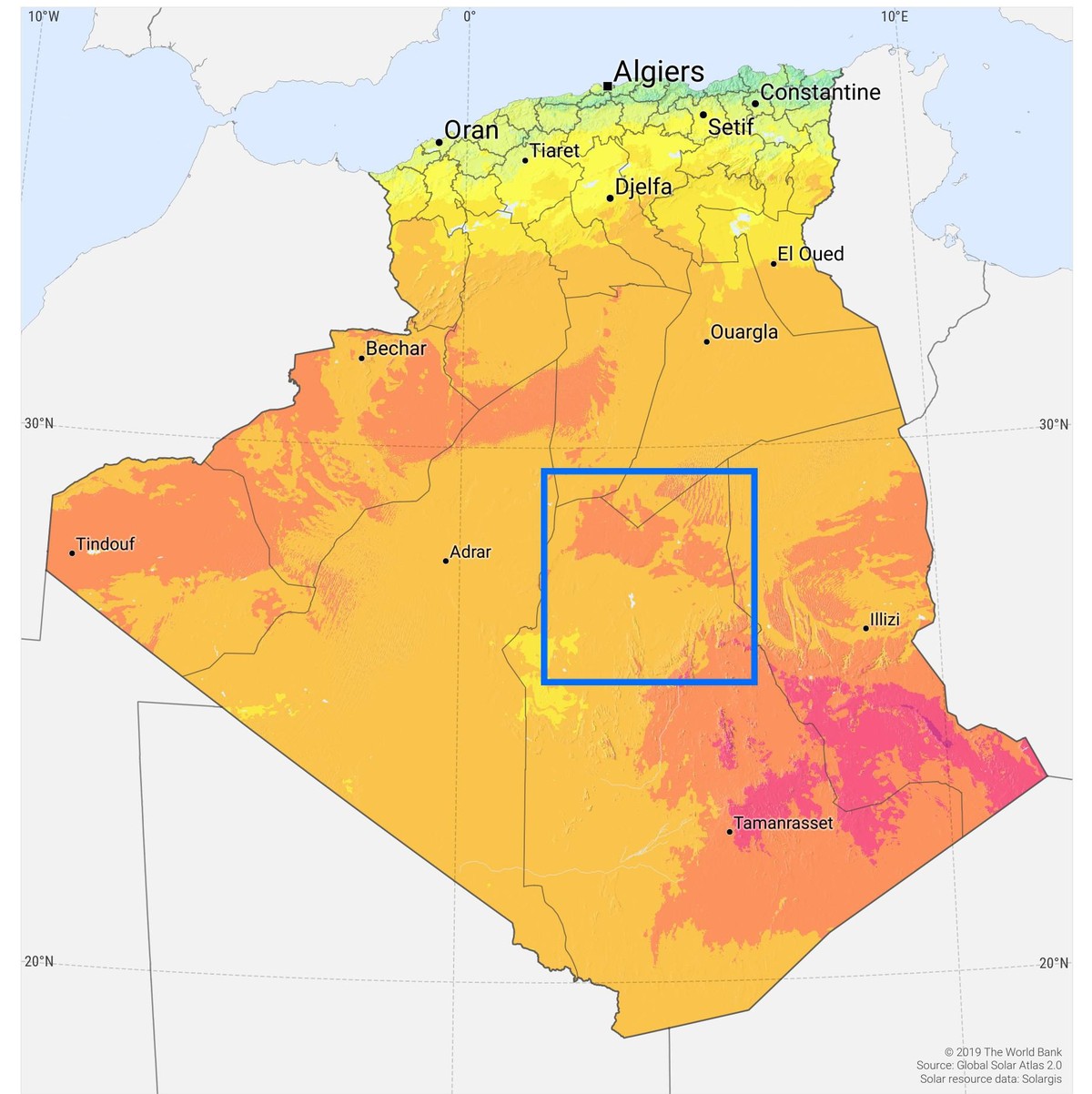 Ein Quadrat mit 437 Kilometern Seitenlänge.