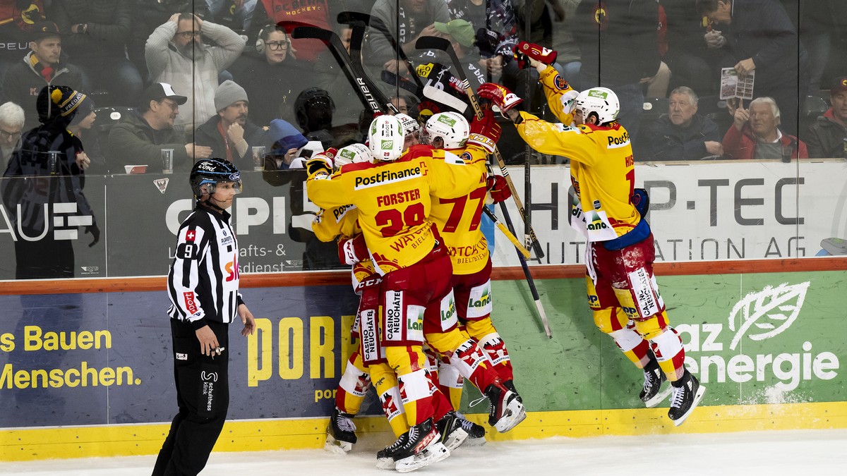 Eishockey Biel schlägt Bern dramatisch auch Zug und Genf im Halbfinal