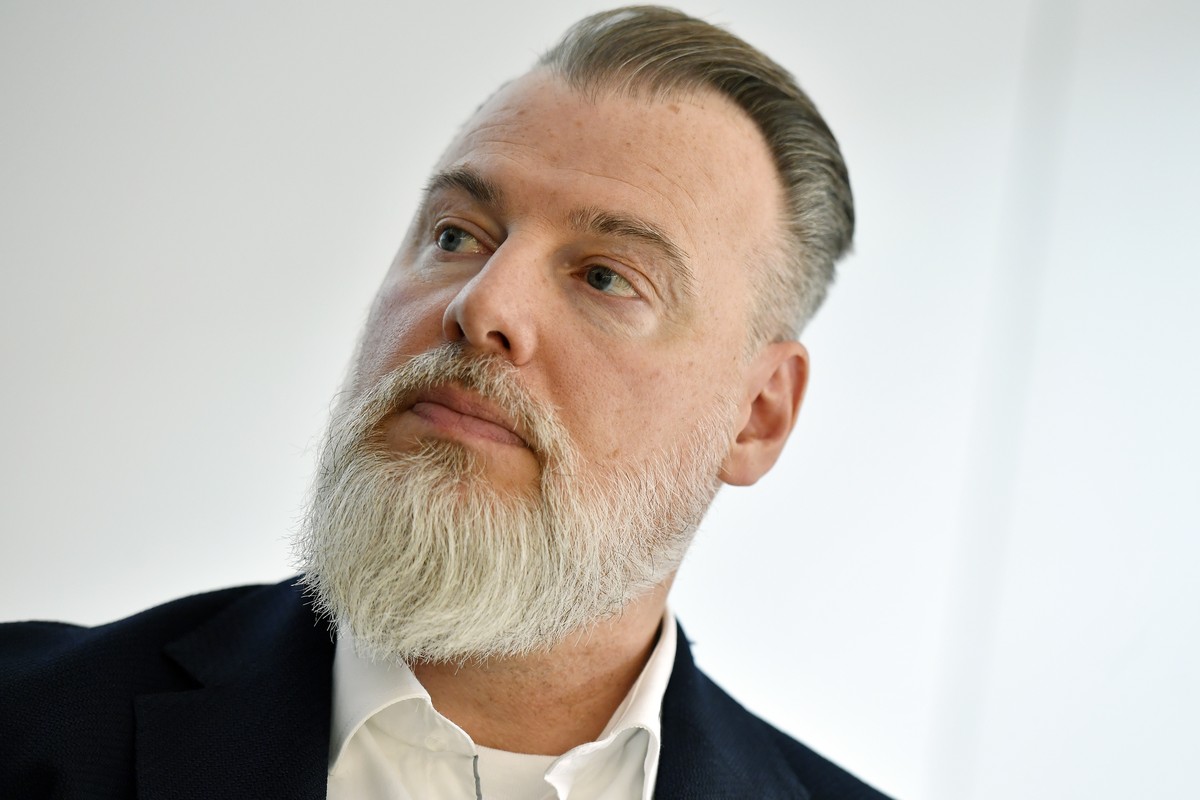 ZSC Lions Trainer Rikard Groenborg an der Vorsaison-Pressekonferenz der ZSC Lions in Zuerich am Dienstag, 31. August 2021. (KEYSTONE/Walter Bieri)