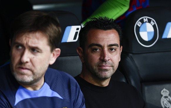 Real Madrid v FC Barcelona, Barca - LaLiga Xavi Hernandez of FC Barcelona during La Liga Santader match between Real Madrid and FC Barcelona at Estadio Santiago Bernabeu in Madrid, Spain. Madrid Spain ...