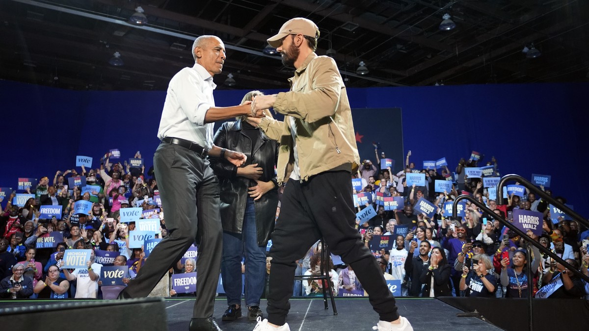 Auch der «Rap God» unterstützt Kamala Harris