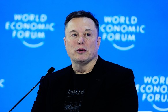 FILE - Elon Musk attends the annual meeting of the World Economic Forum in Davos, Switzerland, Jan. 22, 2026. (AP Photo/Markus Schreiber, File)
Elon Musk