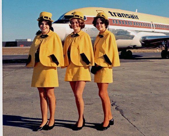 Die kanadische Fluggesellschaft Transair setzte offensichtlich auf Gelb. Passend zu den Schwimmwesten. 