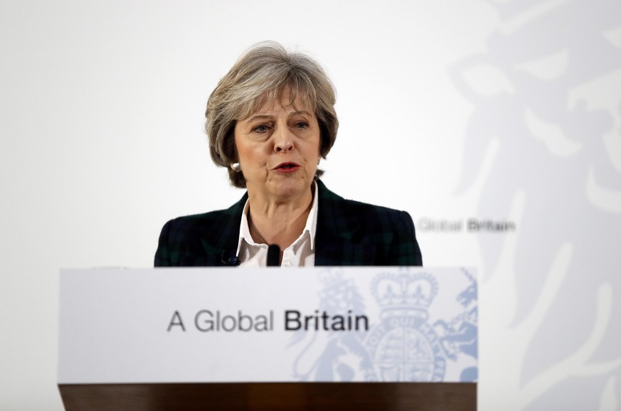 Britain&#039;s Prime Minister Theresa May delivers a speech on leaving the European Union at Lancaster House in London, January 17, 2017. REUTERS/Kirsty Wigglesworth/Pool