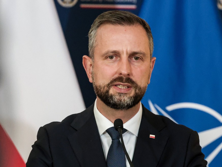 September 7, 2026, Kielce, Poland: Deputy Prime Minister and Minister of Defence of Poland Wladyslaw Kosiniak-Kamysz speaks to media during a press conference with Minister of Foreign Affairs of Canad ...