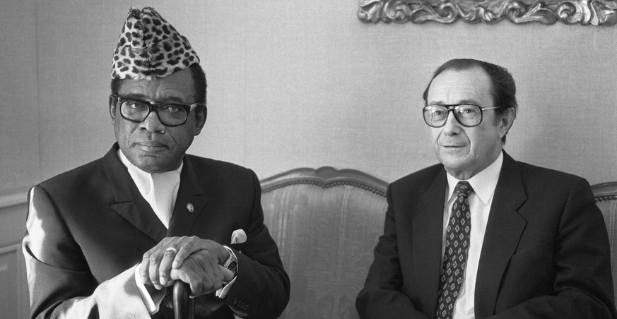 Als die Schweiz noch als sicherer Hafen für die gehorteten Millionen ausländischer Diktatoren galt: Bundesrat Pierre Aubert empfängt 1983 den kongolesischen Machthaber Mobutu Sese Seko.&nbsp;