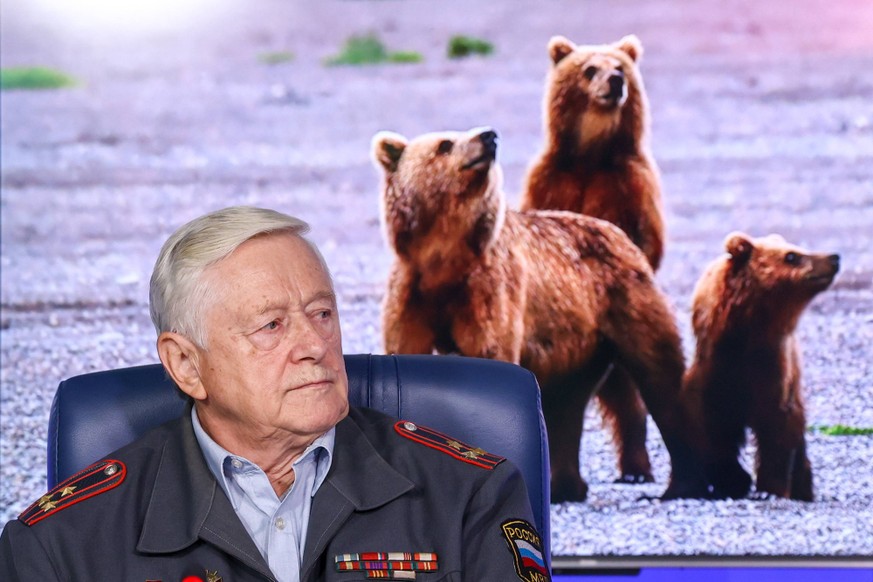 RUSSIA, MOSCOW - SEPTEMBER 16, 2026: Sergei Petrov, Professor at the Department of Principles of Personal and Social Safety, Moscow Pedagogical State University, attends a press conference on an incre ...
