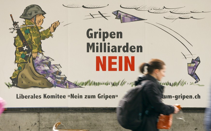 Plakat des bürgerlichen Komitees gegen den Gripen.