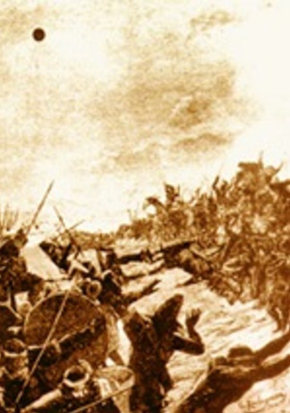 Die Schlacht am Halys (585 v. Chr.).