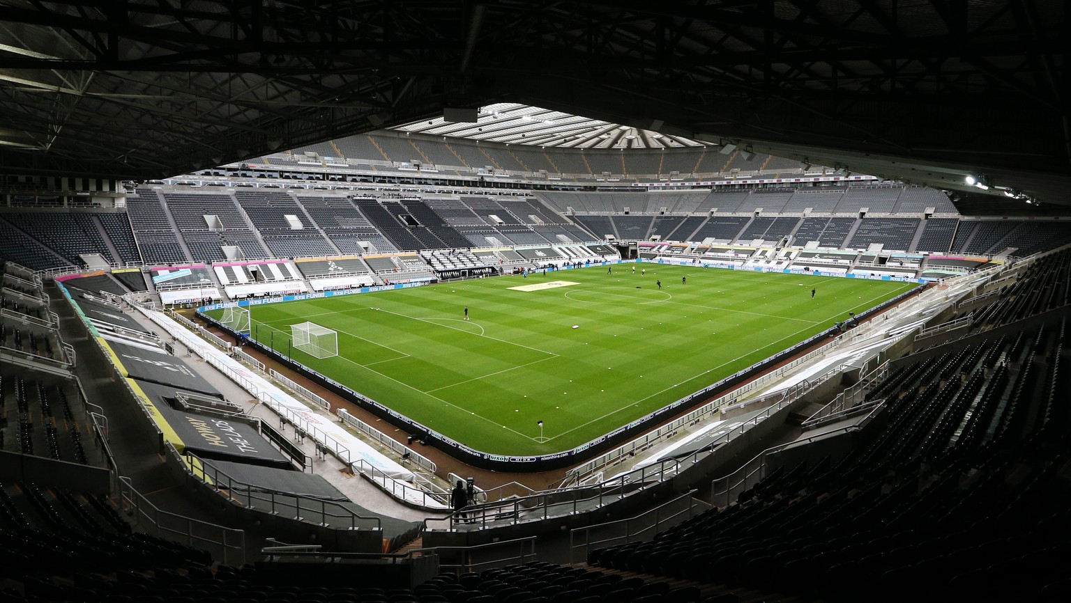 epa09511726 (FILE) - (FILE) - General view of St. James' Park stadium before the English Premier League soccer match between Newcastle United and Everton FC in Newcastle, Britain, 01 November 2020 (re ...