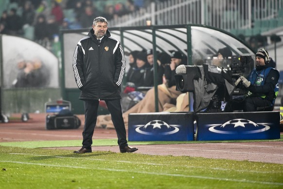 23.11.2016; Sofia; Fussball Champions League - Gruppenspiele ; PFC Ludogorez Razgrad - FC Basel; Trainer Urs Fischer (Basel) (Daniela Frutiger/freshfocus)