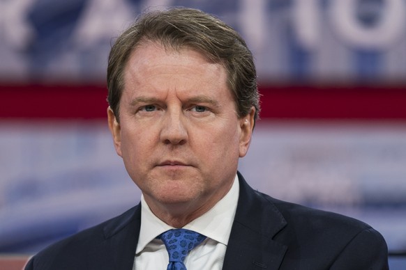 epa06981506 (FILE) - White House Counsel Don McGahn addresses the 45th annual Conservative Political Action Conference (CPAC) at the Gaylord National Resort &amp; Convention Center in National Harbor, ...