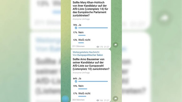 Abstimmung über einen möglichen Rücktritt der Listenkandidaten (Quelle: privat)