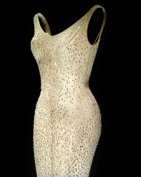 FILE- This Friday, Oct. 22, 1999 file photo shows Marilyn Monroe&#039;s &quot;Happy Birthday, Mr. President&quot; dress on display at Christie&#039;s in New York. Julien&#039;s Auctions says that the  ...