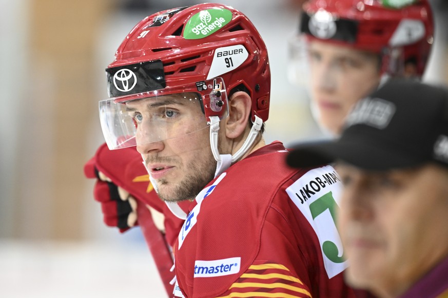 Tigers Matthias Rossi, waehrend dem Qualifikations-Spiel der National League, zwischen den SCL Tigers und dem HC Fribourg-Gotteron, am Dienstag 24. Januar 2023, im Ilfisstadion in Langnau. (KEYSTONE/M ...